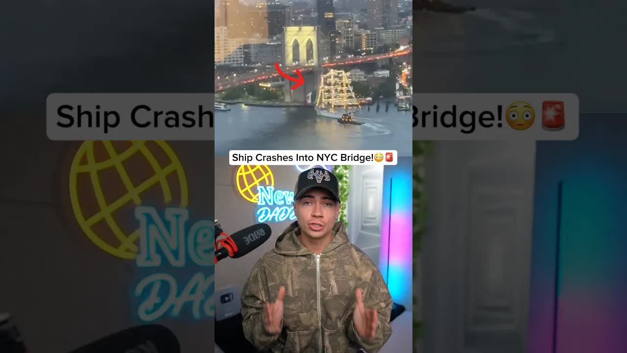 A Ship Just Crashed Into The Brooklyn Bridge!!￼